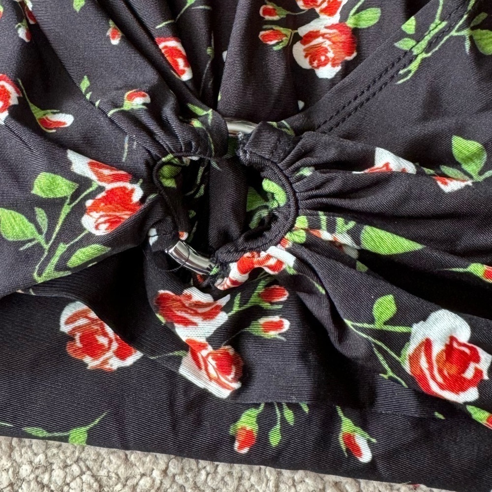 Paco Rabanne- Shortsleeve Floral Ringed Top - Picture 5 of 7